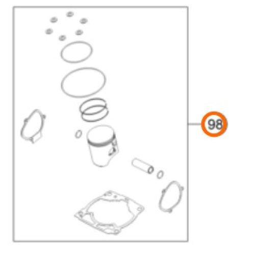 KIT DE PISTON CON EMPAQUES 2T 250 SX/EXC 08-21