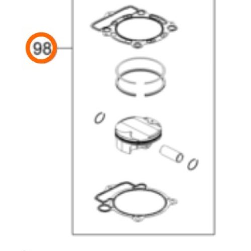 KIT DE PISTON CON EMPAQUES 4T 350 EXC-F 11-13