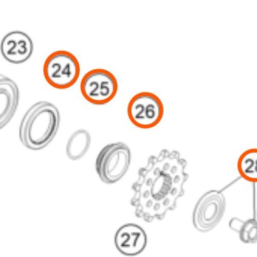 KIT DE BUJE- RETEN DE PIÑON DE EJE MOTRIZ