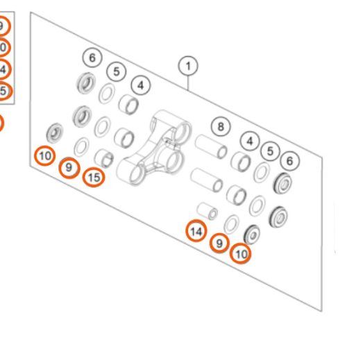 KIT DE REPARACION INFERIOR LINKS SX-F 20-22