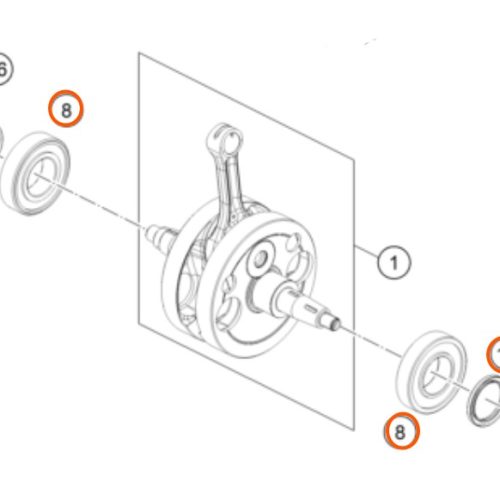 KIT DE REPARACION CIGUEÑAL 450/500 EXC 12-15