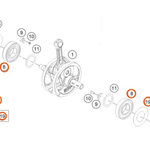 KIT DE REPARACION CIGUEÑAL 450 SX-F 16-17