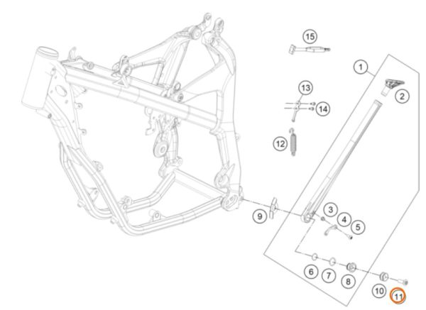 PERNO M8X35 DE PATA DE FRENO ADV 1050-1290