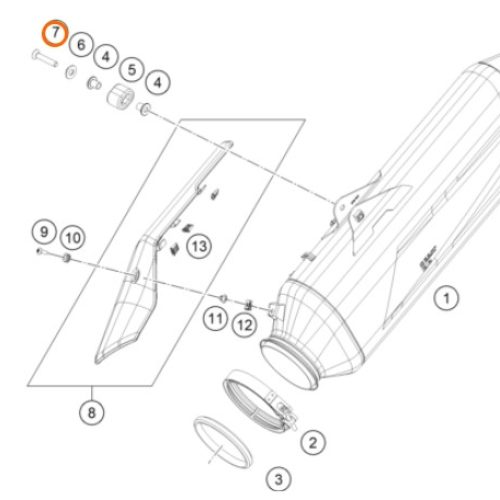 PERNO M8X45 AVELLANADO