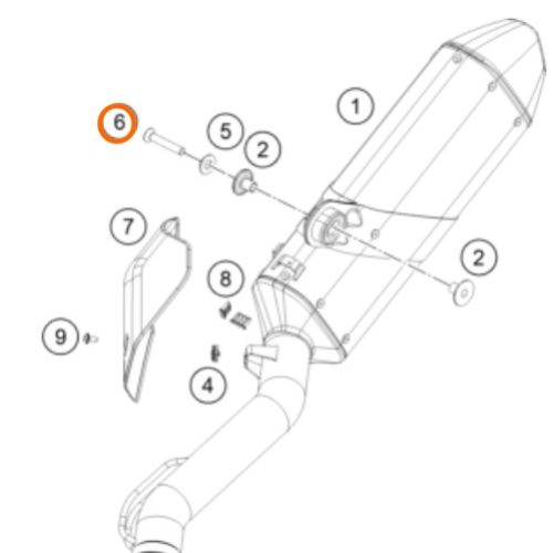 PERNO M8X50 DE ESACAPE 790