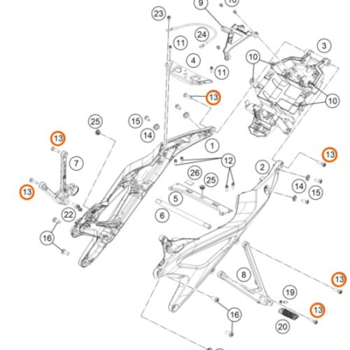 PERNO M8X30 DE ESCAPE EXC-F 17-19