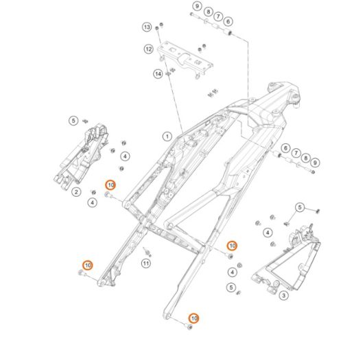 PERNO M10X20 DE SUBFRAME 1050-1290