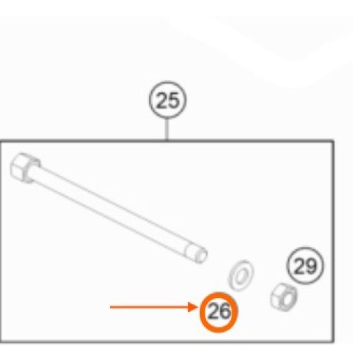 ARANDELA DE EJE POSTERIOR 65 SX