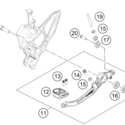 PERNO M8X30 DE PATA DE CAMBIOS 790 ADV 19-20