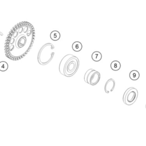 ARANDELA DE EJE DE BALANCE 50 SX 12-17