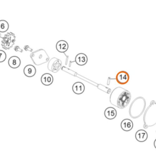 PASADOR DE EJE DE BOMBA DE ACEITE