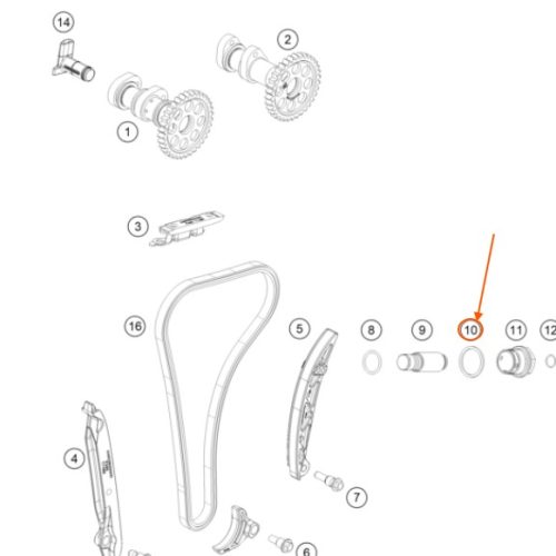 ARANDELA DE COBRE TENSOR DE CADENILLA