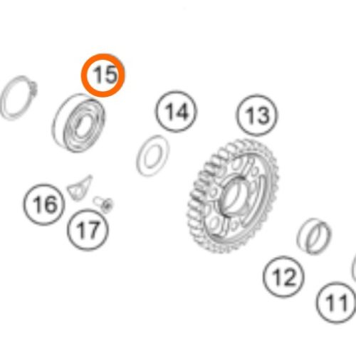 RODILLO DE CIGUEÑAL 50 SX 09-16