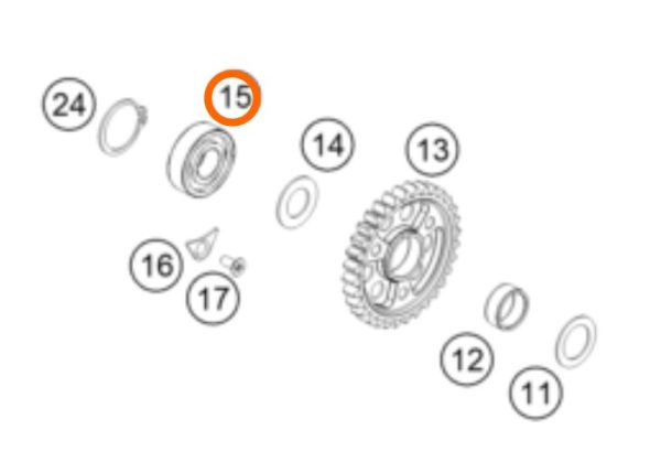 RODILLO DE CIGUEÑAL 50 SX 09-16