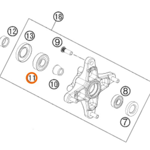 RODILLO DE RUEDA DELANTERA 505 ATV 2012