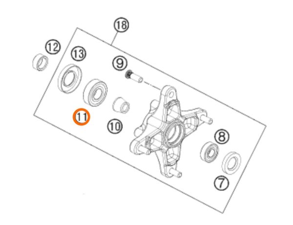 RODILLO DE RUEDA DELANTERA 505 ATV 2012