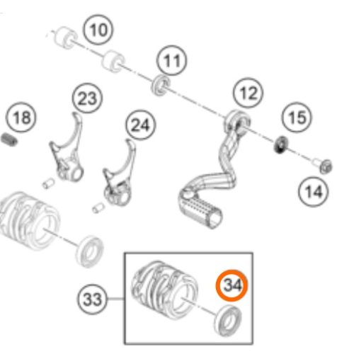 RODILLO DE SELECTOR 2T