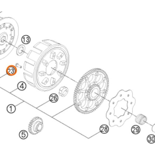 PERNO M6X15 EMBRAGUE SX/EXC 00-12