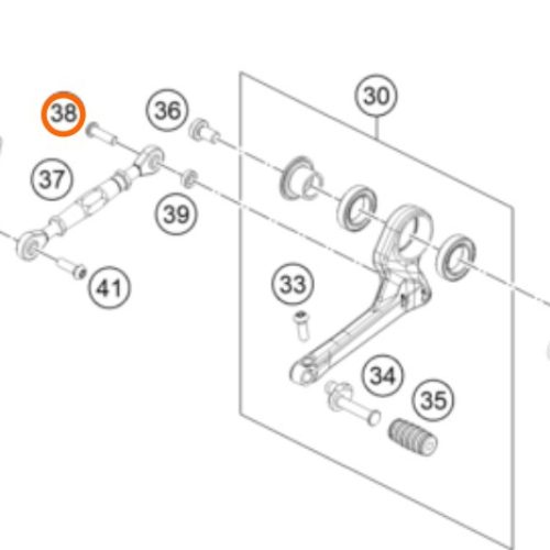 PERNO M6X20 DE VARILLA DE CAMBIOS