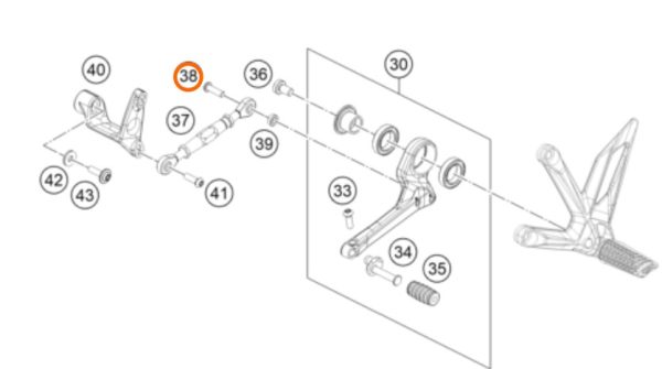 PERNO M6X20 DE VARILLA DE CAMBIOS