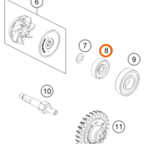RETEN DE BOMBA DE AGUA 2T SX/EXC
