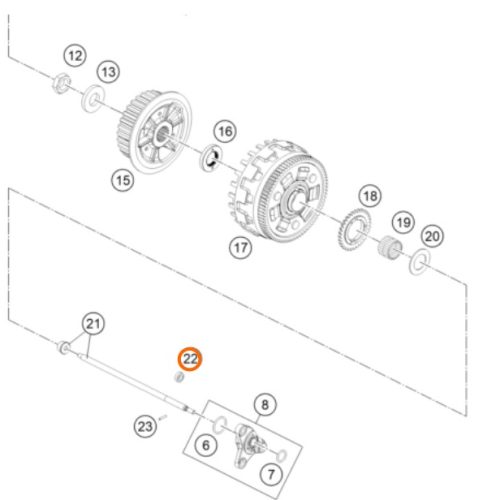 RETEN DE EJE DE BOMBA DE EMBRAGUE 950 ADV 04-05