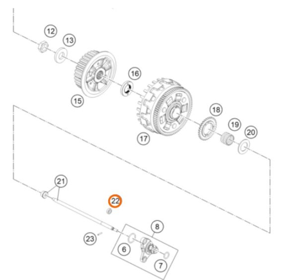 RETEN DE EJE DE BOMBA DE EMBRAGUE 950 ADV 04-05