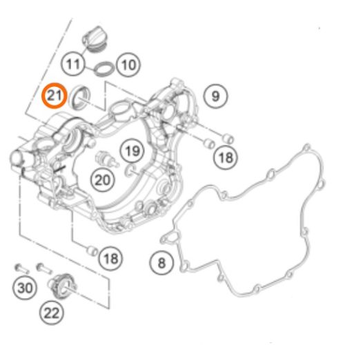 RETEN DE EJE DE PATA DE ENCENDIDO 4T 02-07