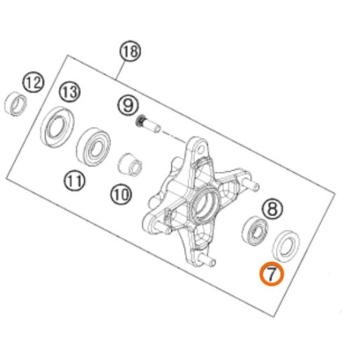 RETEN DE RUEDA DELANTERA 505 ATV 11-12