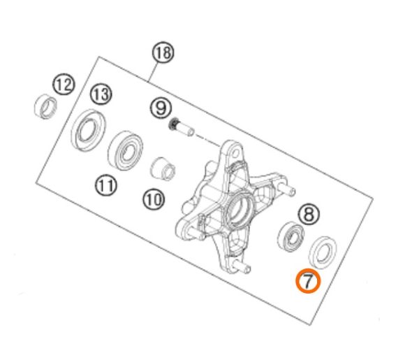 RETEN DE RUEDA DELANTERA 505 ATV 11-12