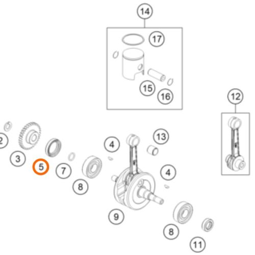 RETEN DE CIGUEÑAL 50 SX 09-16