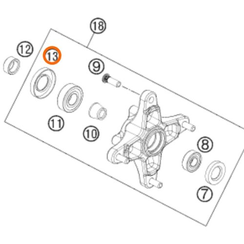 RETEN DE RUEDA DELANTERA 505 ATV 11-12