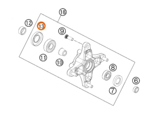 RETEN DE RUEDA DELANTERA 505 ATV 11-12