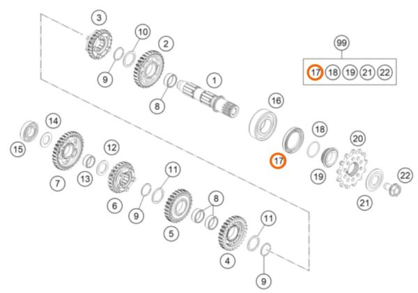 RETEN DE EJE MOTRIZ 2T-4T 04-22