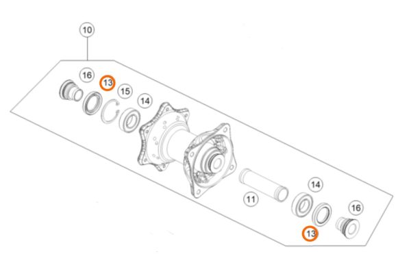 RETEN DE RUEDA POSTERIOR SX/EXC 99-20