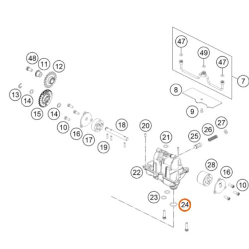 O RING DE EJE MOTRIZ 65 SX 0770020020