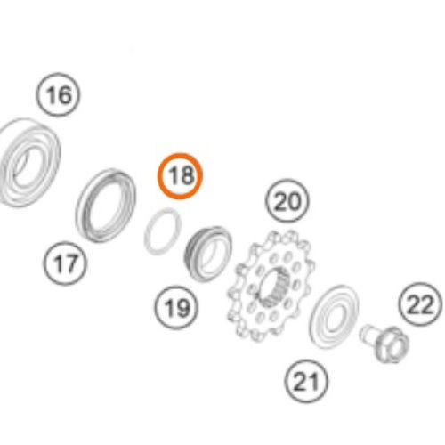 O RING DE BASE DE BOMBA DE AGUA 4T 0770020220