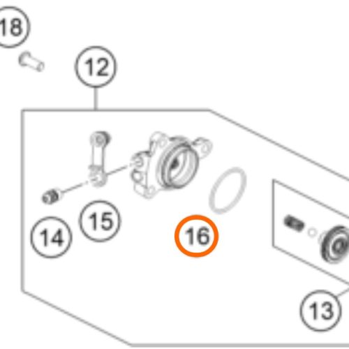 O RING DE BOMBA EMBRAGUE INFERIOR 65/85 SX 11-20 0770031018