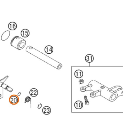 O RING DE LEVA DE DESCOMPRESOR0770051016
