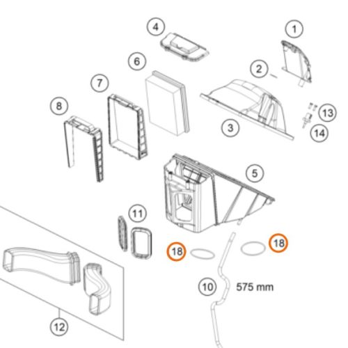 O RING DE CAJA DE FILTRO AIRE 1290 SUPER ADVENTURE 0770066025