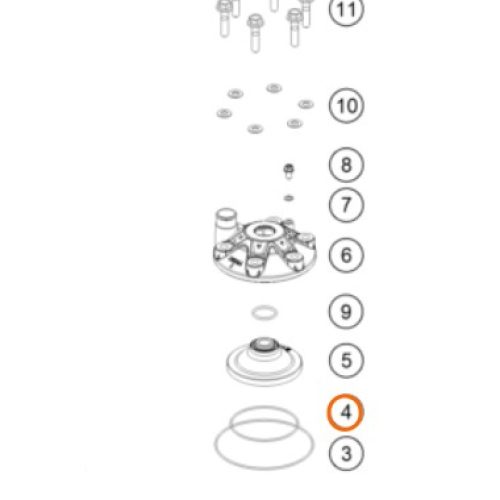 O RING DE CABEZOTE 300 EXC INTERNO 08-20 0770078020