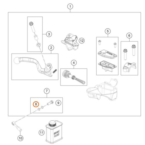 O RING DE CAÑERIA DE FRENO 50LC 0770080019