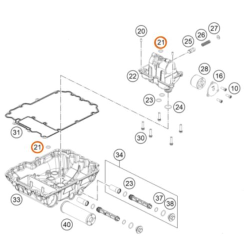 O RING DE VALVULA DE PODER 85SX 0770120020