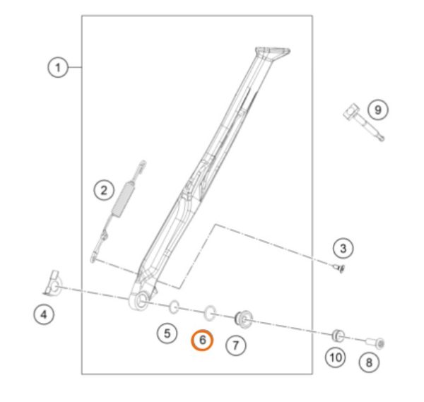 O RING DE TENSOR DE CADENILLA 250/350/450 SXF 0770180020