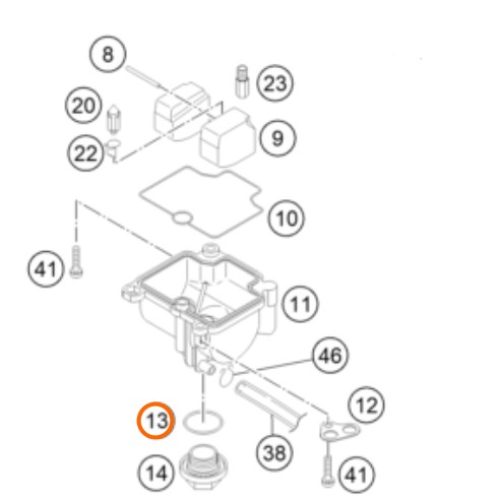 O RING DE TAPA DE CICLOR TODAS 0770180230