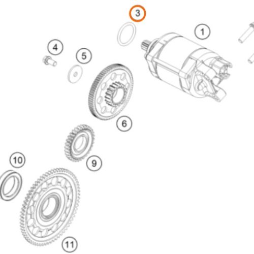 O RING DE MOTOR DE ARRANQUE/BOMBA DE AGUA 0770250030