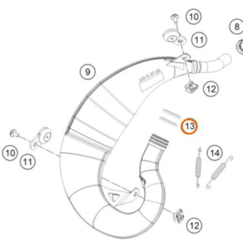 O RING DE PIPA ESCAPE 50 SX 09-17 0770300030