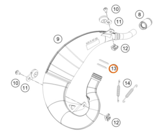 O RING DE PIPA ESCAPE 50 SX 09-17 0770300030