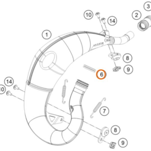 O RING DE BOCA DE ESCAPE 65 SX 0770350030