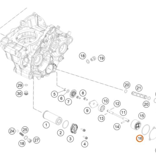 O RING DE ROTOR DE ACEITE 0770440020